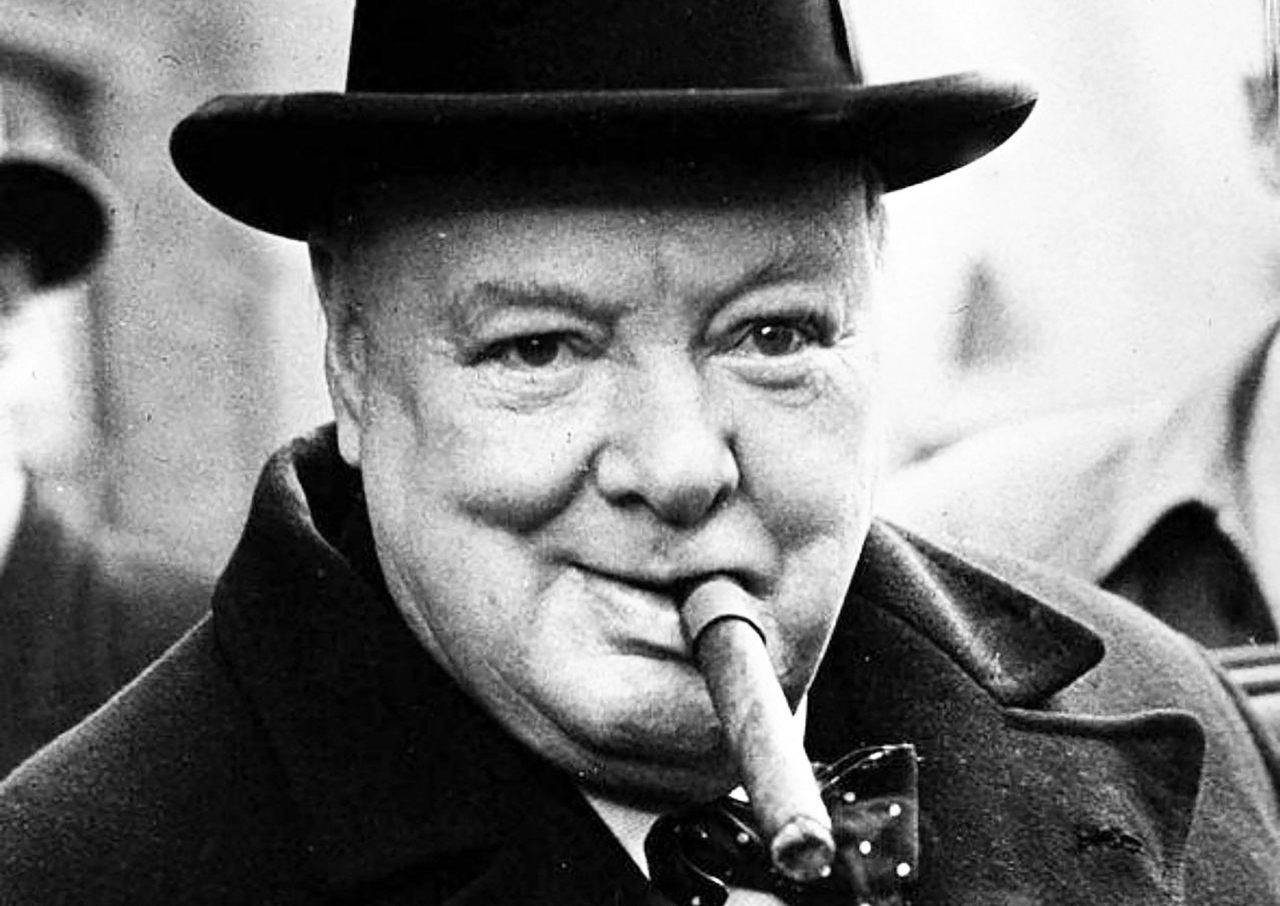 Winston Churchill con Habano